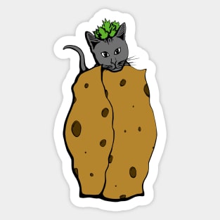 Cilantro Cat Burrito Wrap Sticker